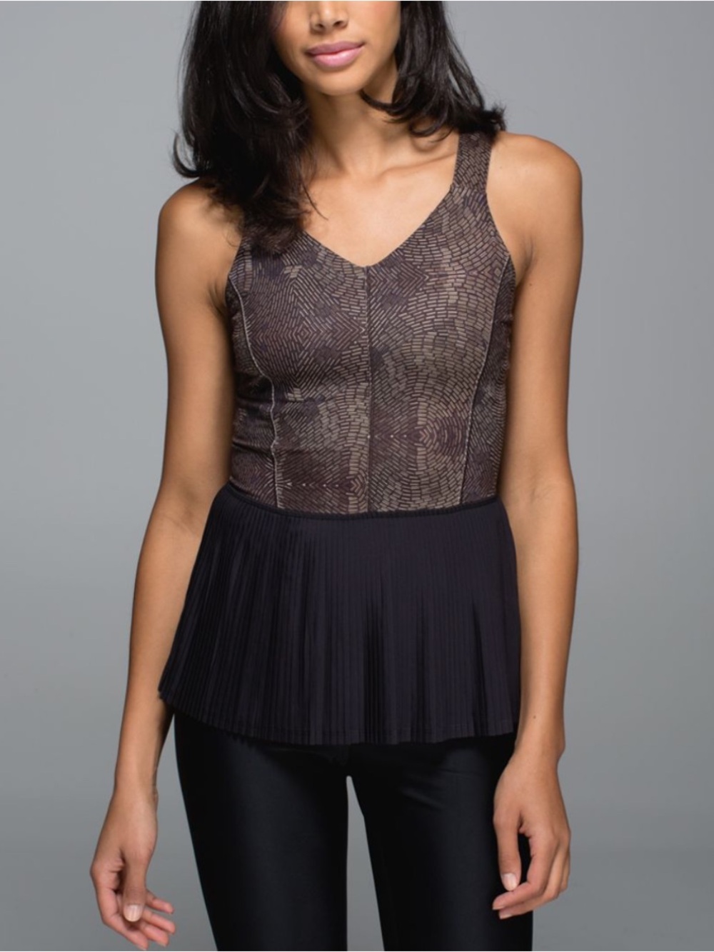 Lululemon City Tank Golden Godess Cashew Multi / Black size 8